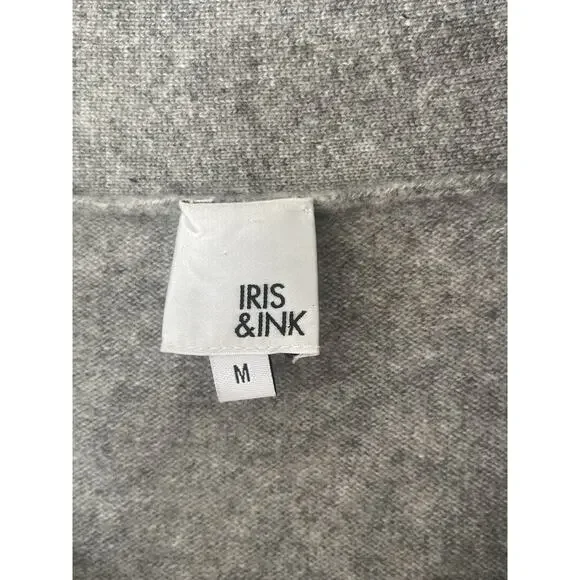 Iris & Ink 100% Cashmere V-Neck Sweater Size Medium - Picture 2 of 4